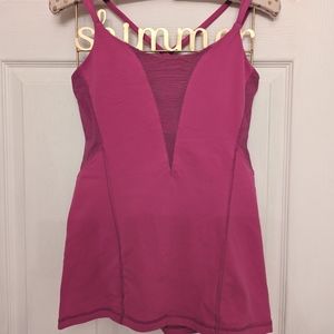 Lululemon criss cross mesh top